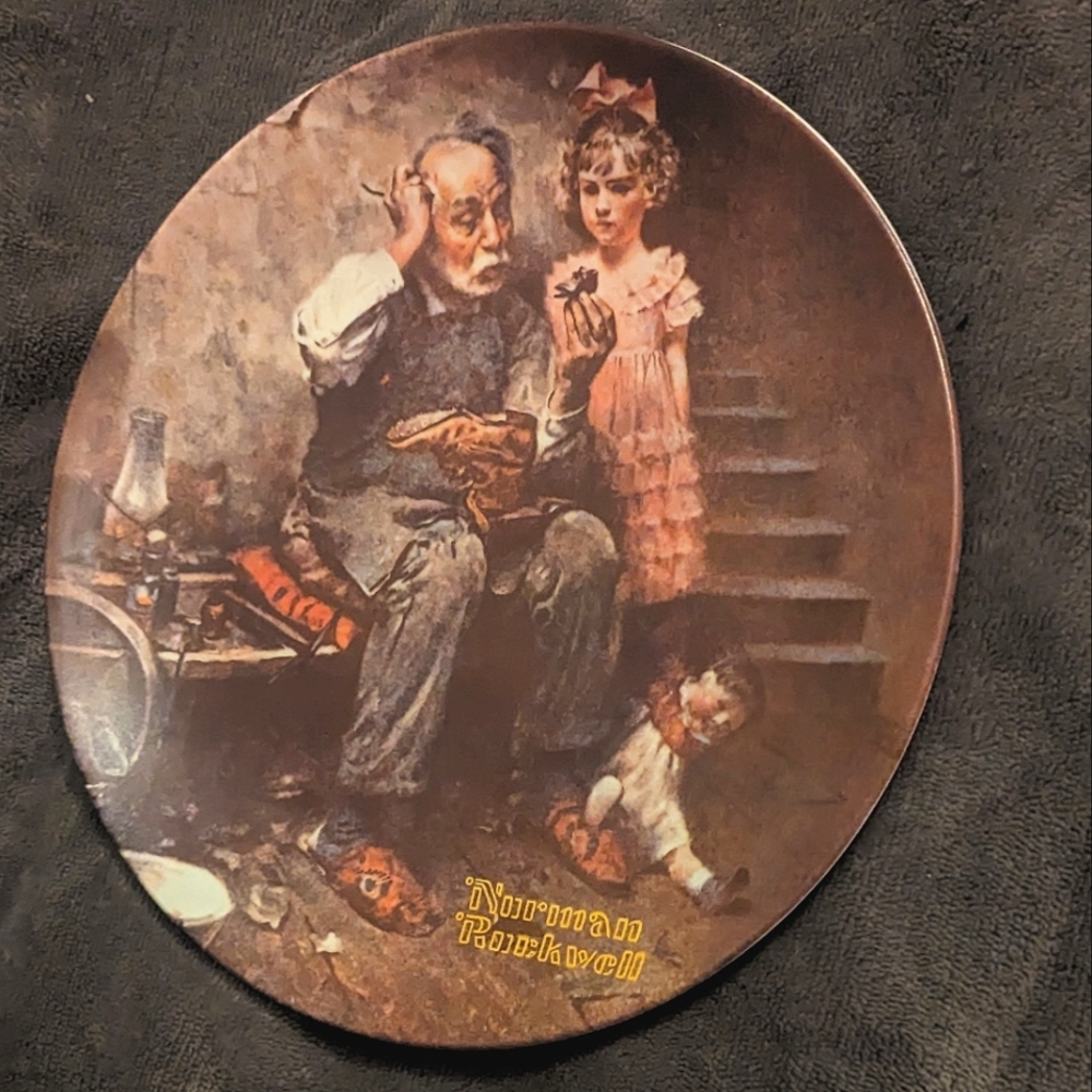 Norman Rockwell Collector's Plate "The Cobbler" 1978 Lim Ed. Authentic Knowles